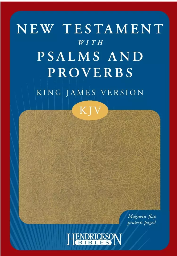 KJV New Testament with Psalms and Proverbs: Tan, Imitation Leather, Magnetic Flap