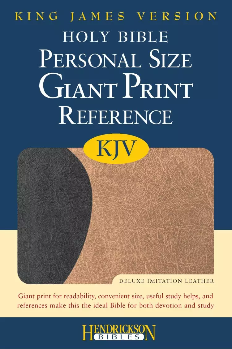 KJV Personal Size Reference Bible: Brown & Tan, Imitation Leather, Giant Print
