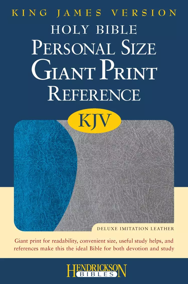 KJV Personal Size Reference Bible: Blue & Grey, Imitation Leather, Giant Print