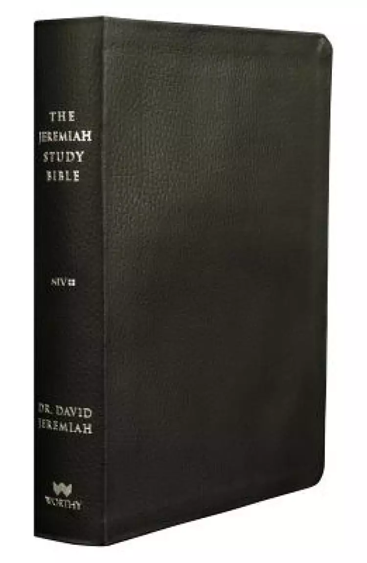 The Jeremiah Study Bible, NIV: (Black W/ Burnished Edges) Leatherluxe(r) with Thumb Index: What It Says. What It Means. What It Means for You.