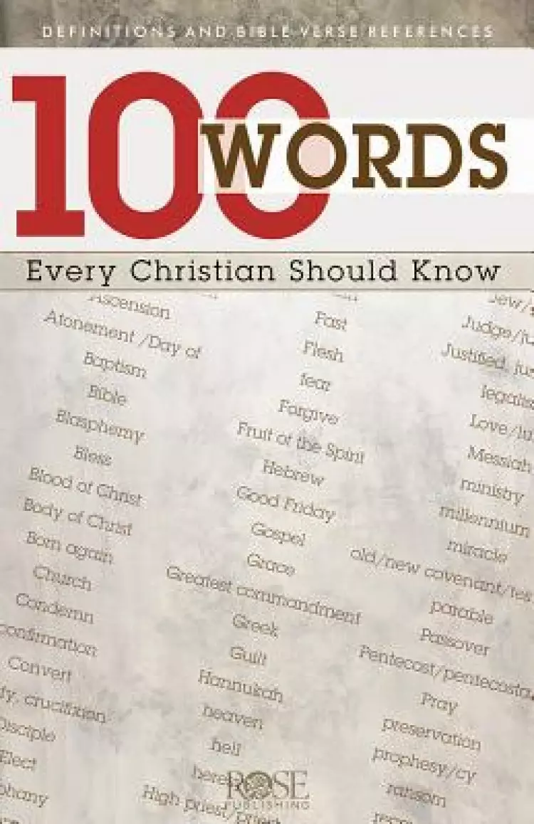 100 Words Every Christian Should Know (Individual pamphlet)