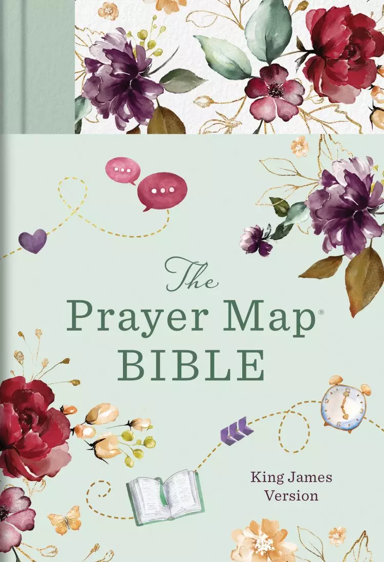 KJV Prayer Map® Bible [Mint Blossoms]