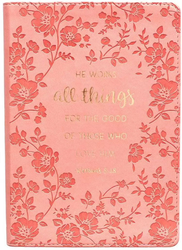 All Things For The Good Pink LuxLeather Journal