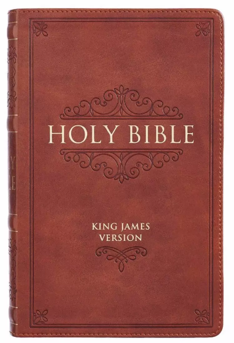 KJV Bible Giant Print Standard-size Faux Leather, Saddle Tan