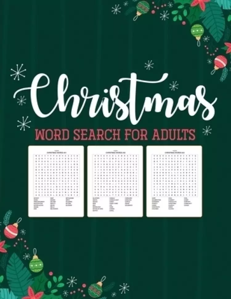 Christmas Word Search For Adults: Puzzle Book | Holiday Fun For Adults | Activities Crafts | Games