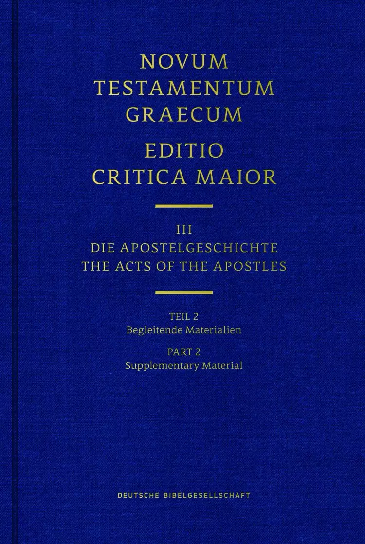 Novum Testamentum Graecum ECM Part 2 Sup