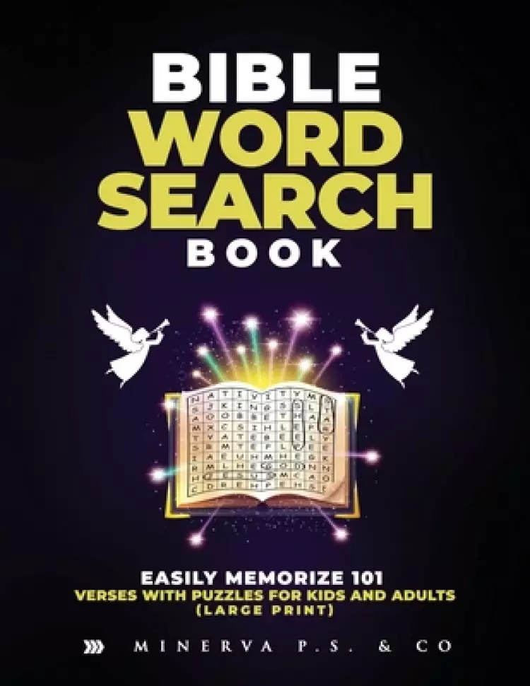 Bible Word Search Book: Easily Memorize 101 Verses with Puzzles for Kids and Adults (Large Print)