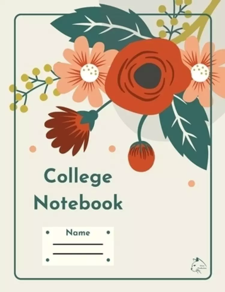 College Notebook: Student workbook | Journal | Diary | Flowers bucket cover notepad by Raz McOvoo