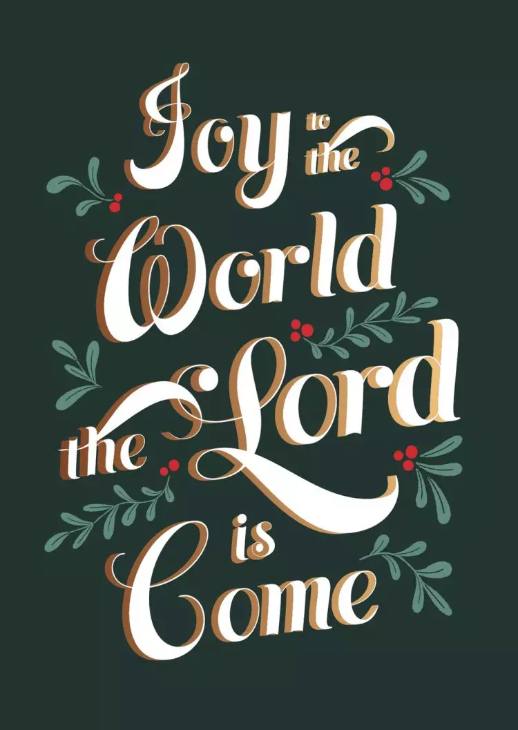 Joy to the World, The Lord is Come Pack of 6 Christmas Cards
