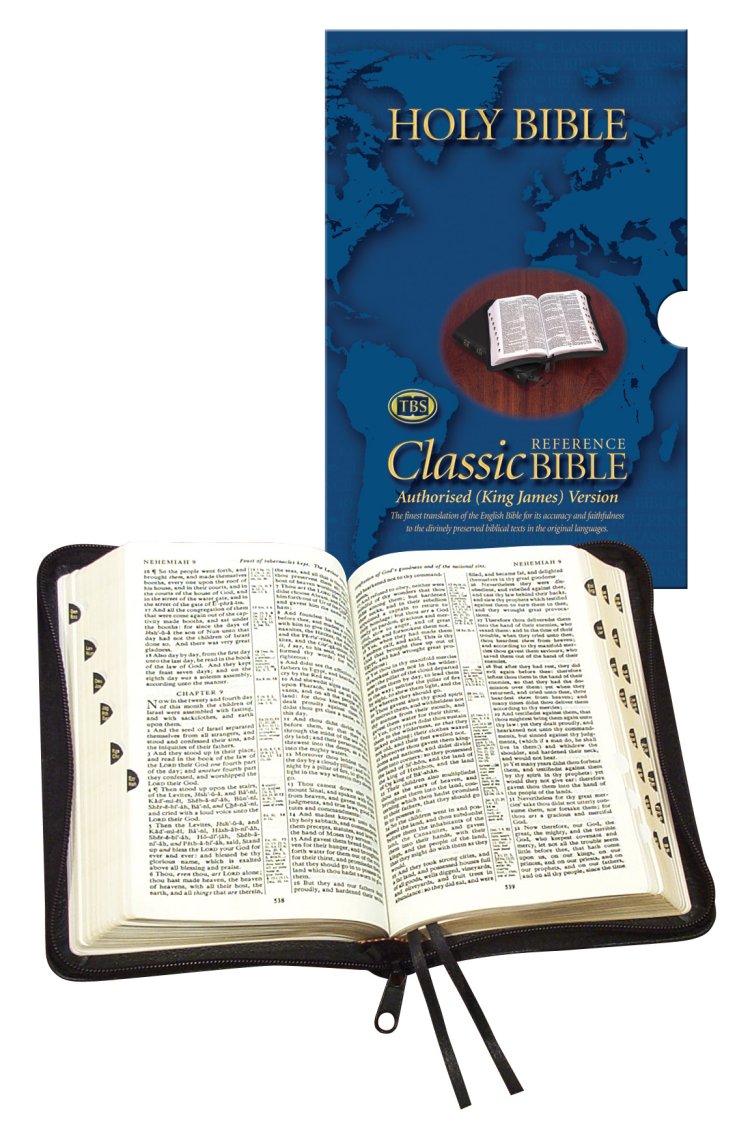KJV Classic Reference Bible: Black, Calfskin, Thumb Index