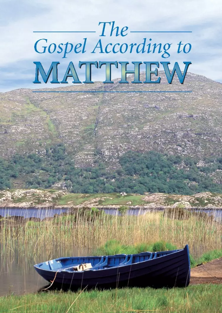 KJV Giveaway Gospel Of Matthew, Bible, Blue and Green, Paperback, Compact, Large Print, Easy-To-Read, Reading Plan, Pictoral, Evangleim, Outreach