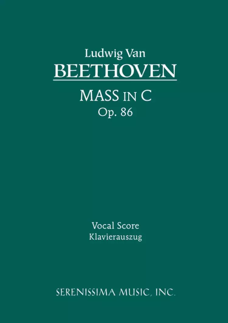 Mass in C, Op. 86 - Vocal Score