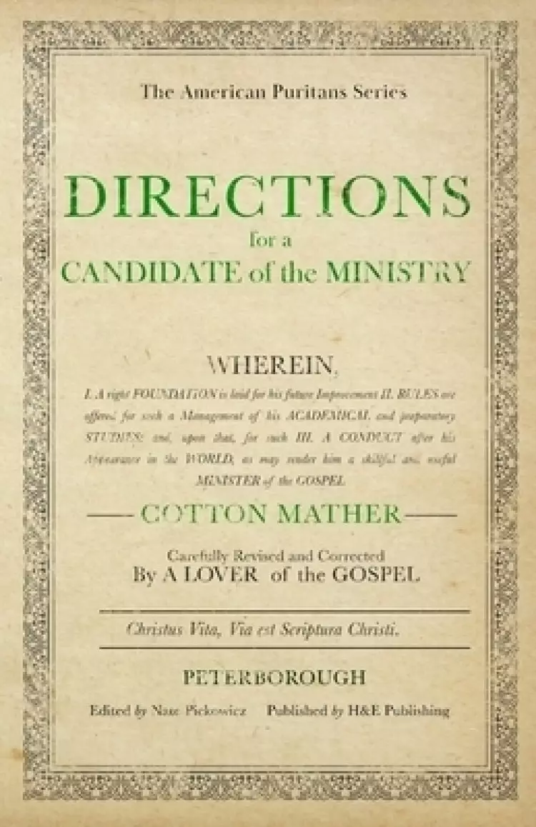 Directions for a Candidate of the Ministry