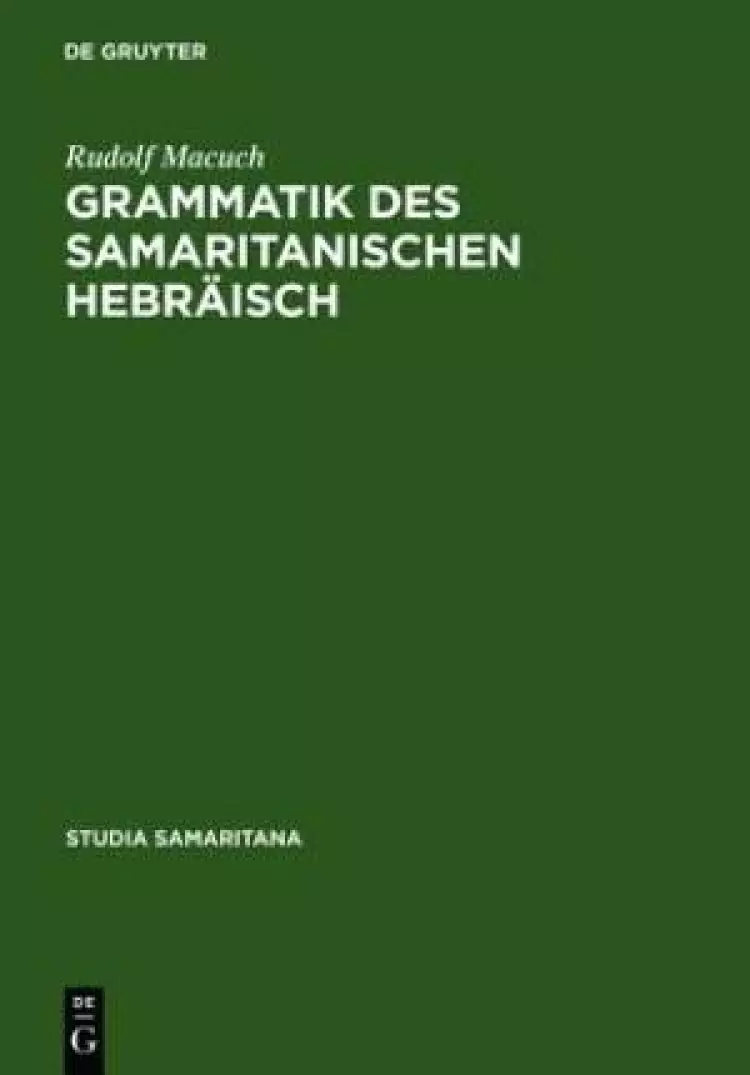 Grammatik Des Samaritanischen Hebraisch