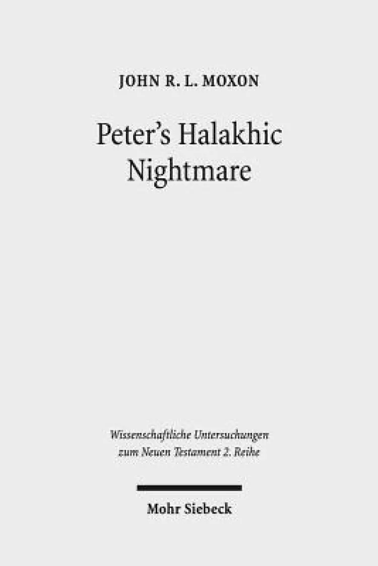 Peter's Halakhic Nightmare: The 'Animal' Vision of Acts 10:9-16 in Jewish and Graeco-Roman Perspective