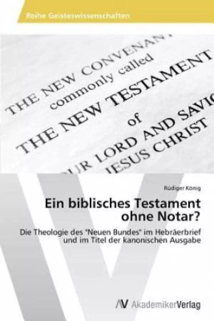 Biblisches Testament Ohne Notar?