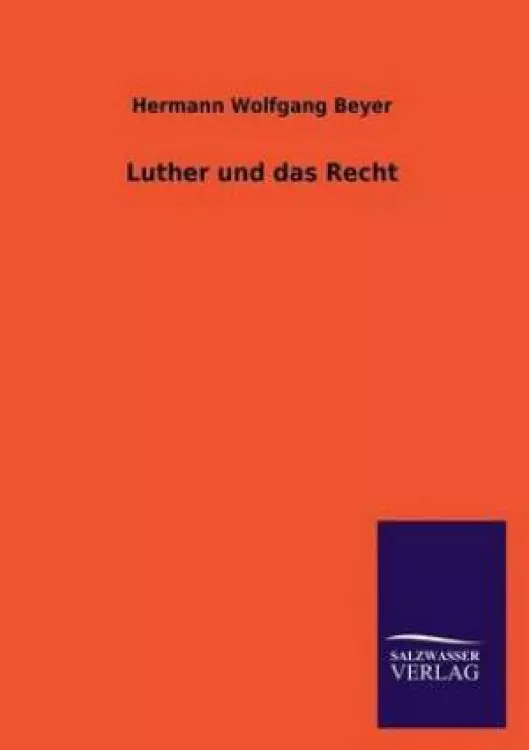 Luther Und Das Recht