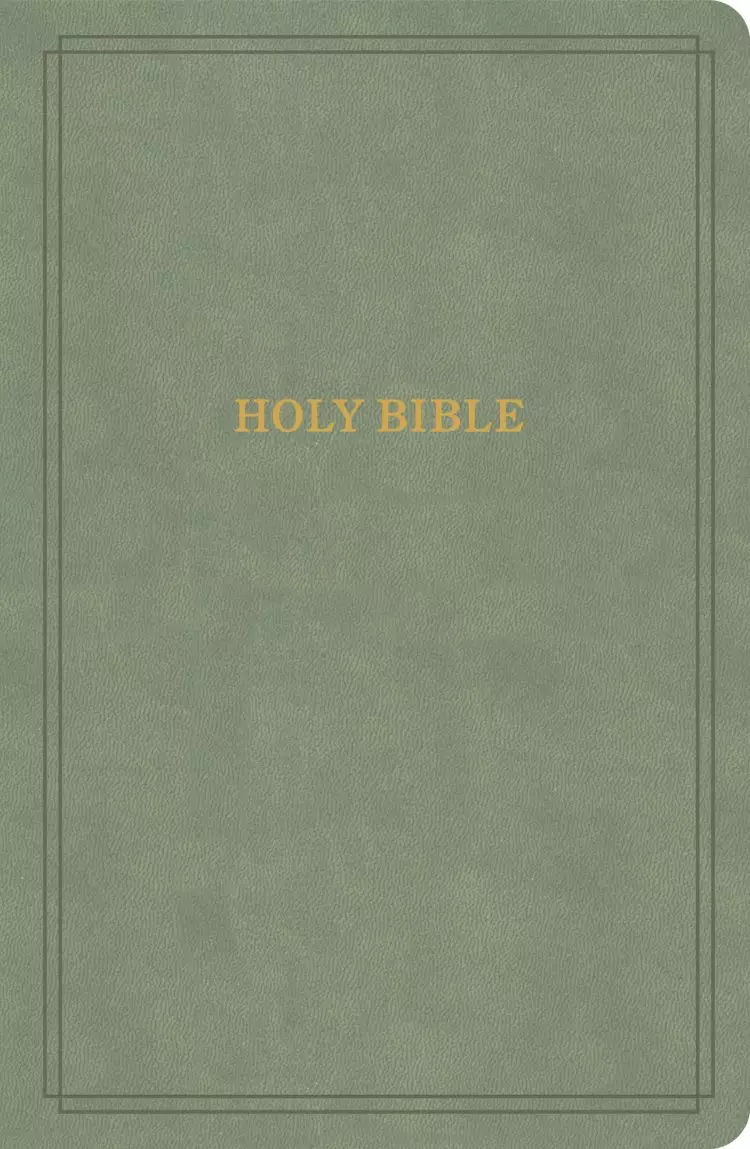 KJV Large Print Personal Size Reference Bible, Sage Suedesoft LeatherTouch