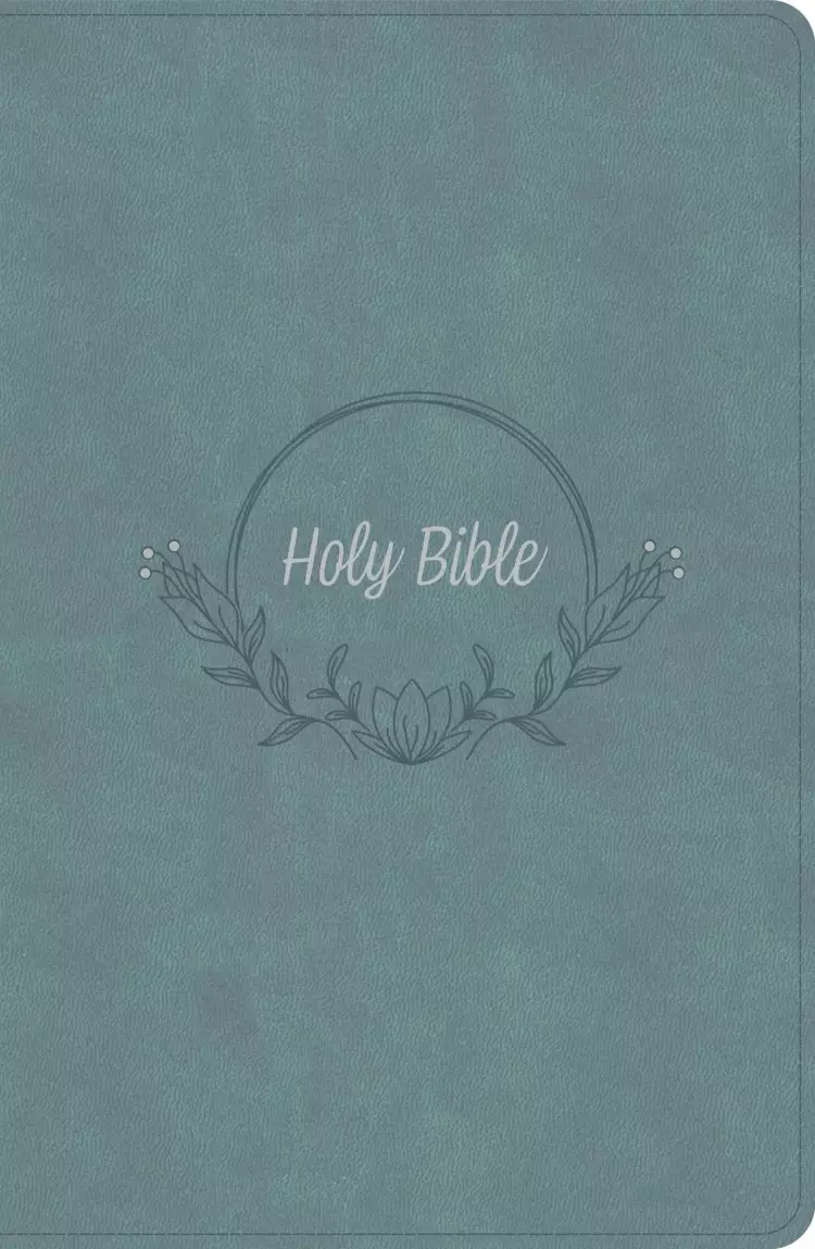 KJV Large Print Personal Size Reference Bible, Earthen Teal SuedeSoft LeatherTouch, Indexed