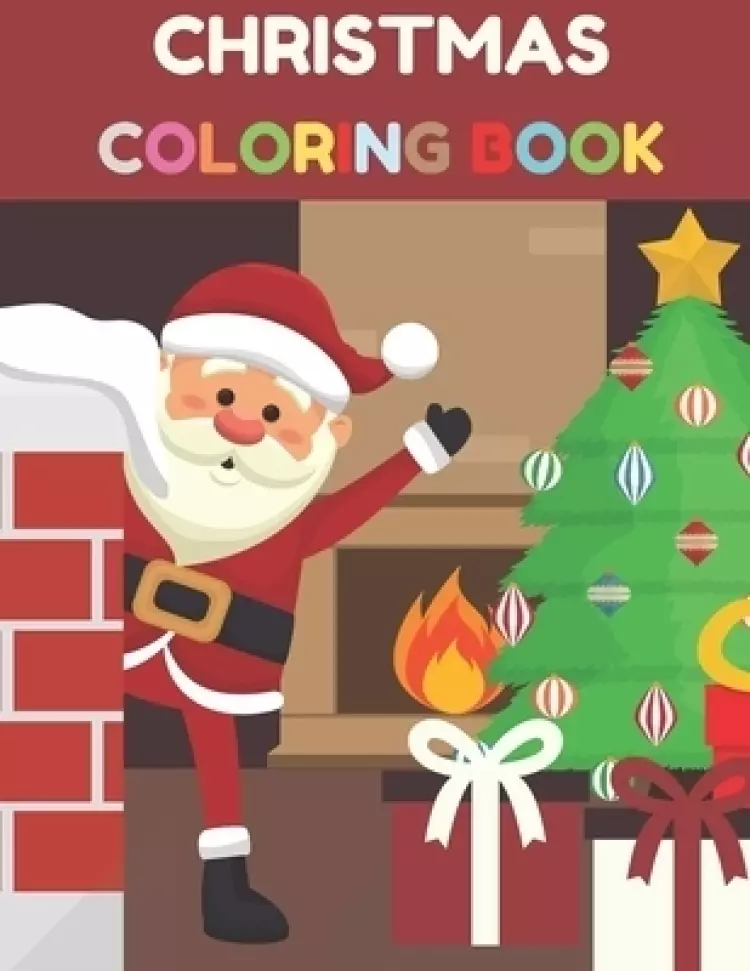 Christmas Coloring Book: 50 Pictures (100 Pages) Decoration Color and Cut with Santa Claus, Reindeer, Elf, Snowmen, Christmas Tree & More. Grea