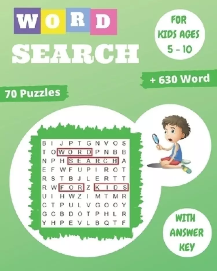 word search for kids ages 5-10: Entertain your child for hours with this fun and learning activity book!
