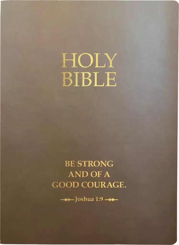 KJV Holy Bible, Be Strong and Courageous Life Verse Edition, Large Print, Coffee Ultrasoft: (Red Letter, Brown, 1611 Version)