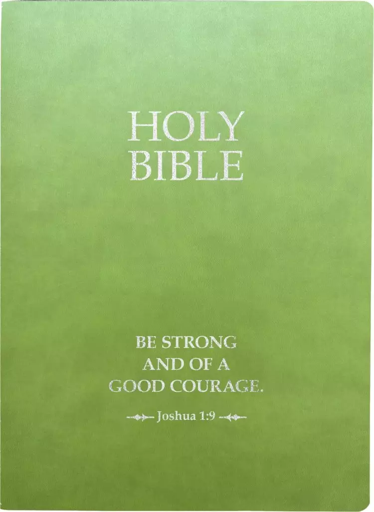 KJV Holy Bible, Be Strong and Courageous Life Verse Edition, Large Print, Olive Ultrasoft: (Red Letter, Green, 1611 Version)
