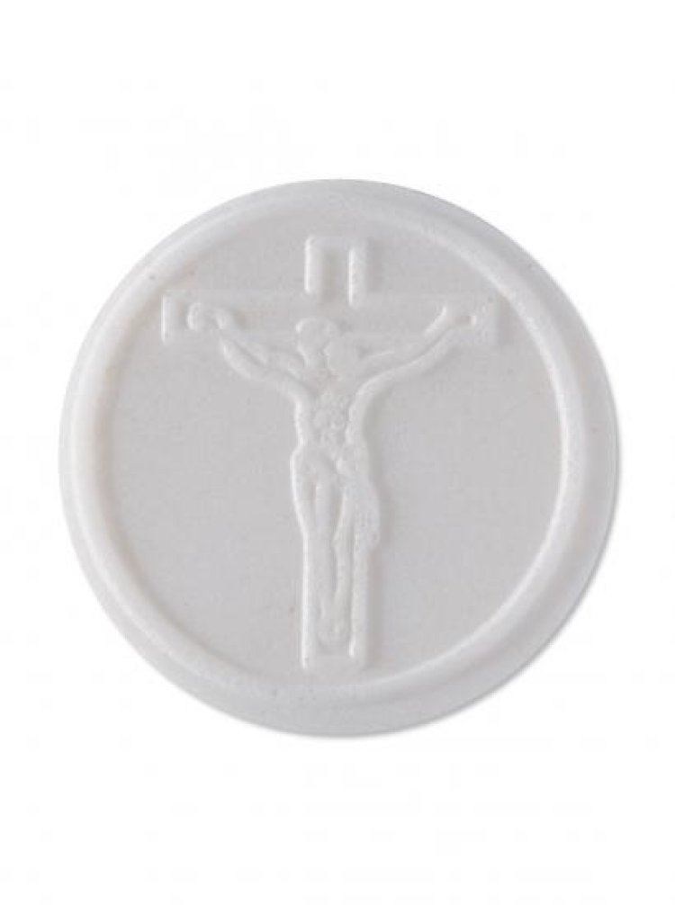 Pack of 250 - 1 1/8" Peoples Altar Bread Crucifix