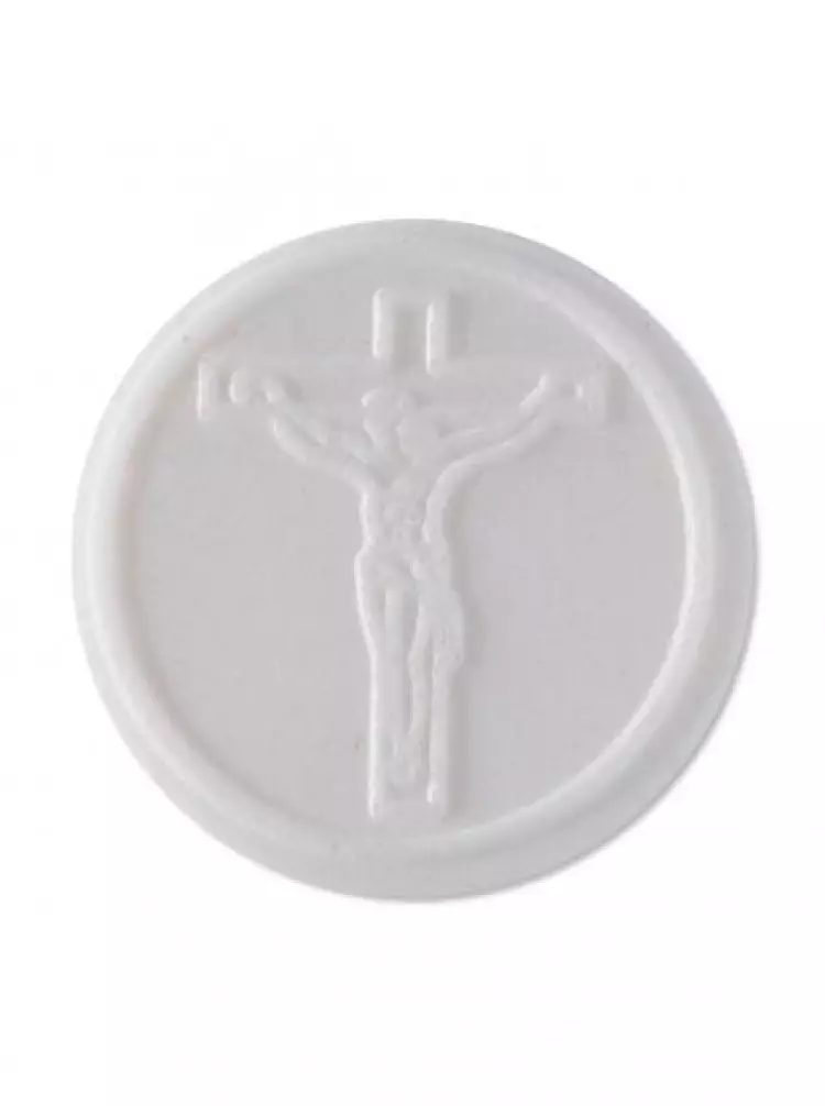 Pack of 250 - 1 1/8" Peoples Altar Bread Crucifix