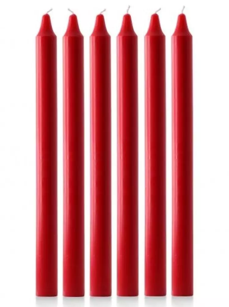 15" x 1 1/8" Red Advent Candle Set  - Pack of 6
