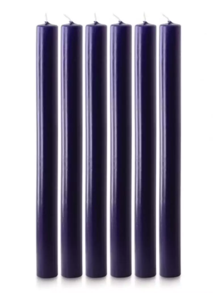 Purple Advent Candle Set 12 inch x 1 inch