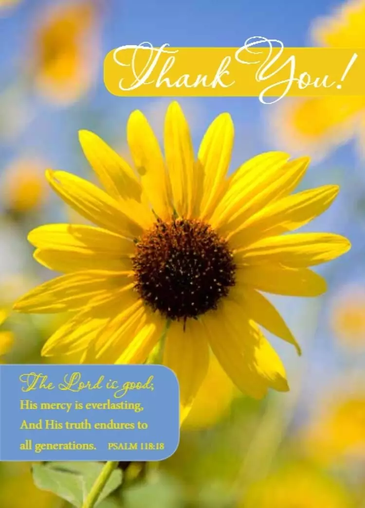 Thank You Single Card: Psalm 118:18 ED50699A | Fast Delivery from Eden