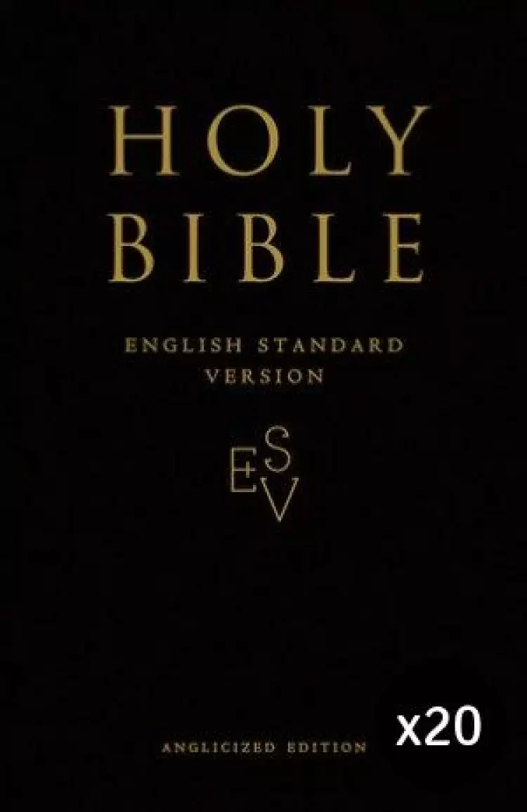 ESV Anglicized Gift and Award Bible Black Pack of 20