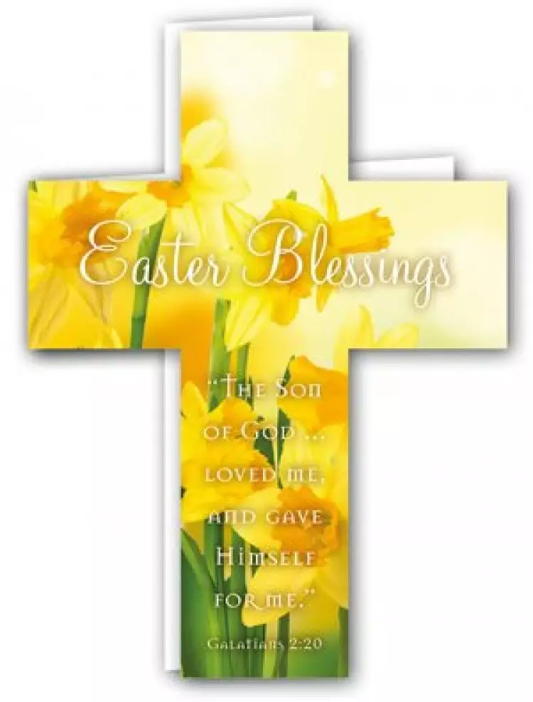 Easter Blessings Cross Card Pack of 4 Easter Cards