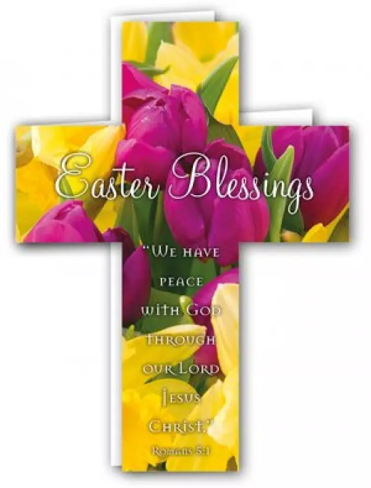 Easter Blessings Cross Easter Cards Pack of 4