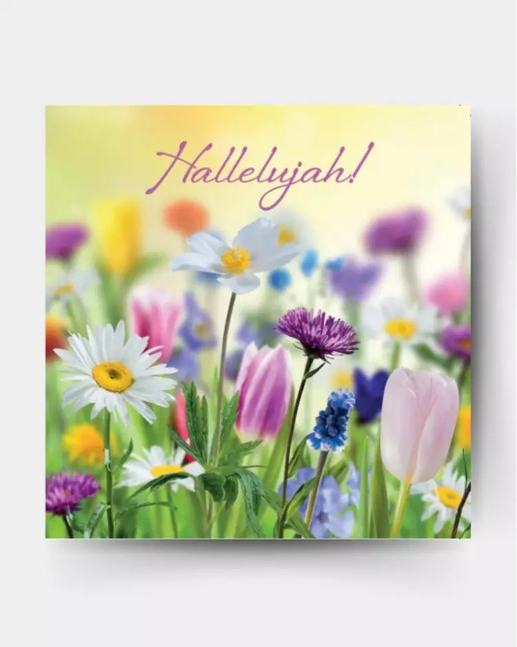 Floral Hallelujah Charity Easter Cards (Pack of 4)