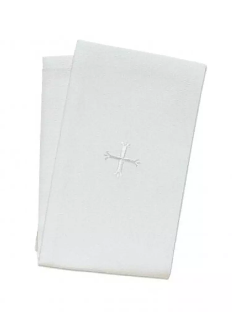 11" x 17" Purificator Poly Cotton White Cross Design