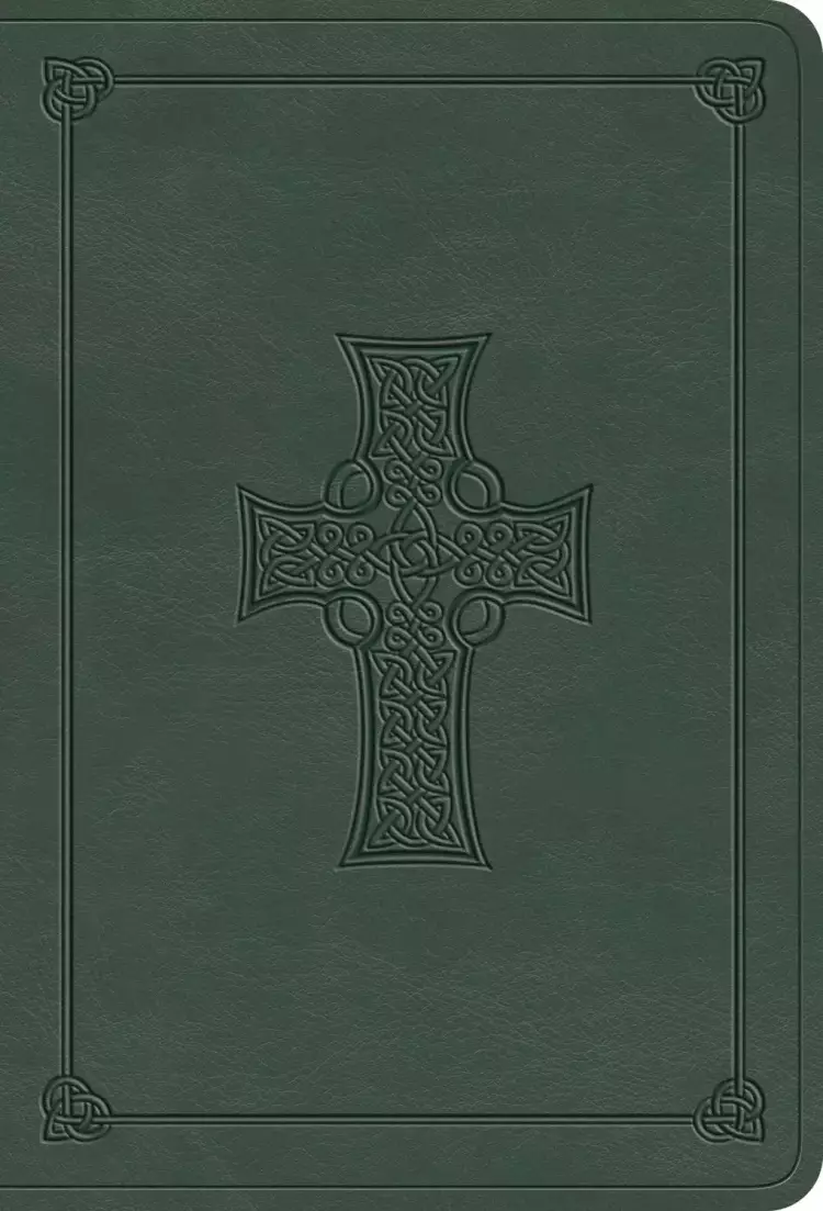 ESV Value Large Print Compact Bible (TruTone, Quiet Forest, Celtic Cross Design)