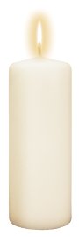 6" x 2 1/4" Single White Pillar Candle