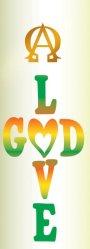 Candle Sticker - Word Cross Love God (Without Year)