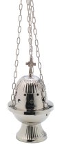 Nickel Plated Thurible With Cross H 18 cm