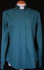 Women's Teal Fitted Clerical Shirt Size 20