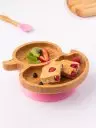 Bamboo Duck Suction Plate - Pink