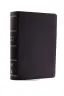NKJV, Compact Single-Column Reference Bible, Genuine Leather, Black, Comfort Print
