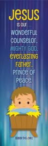 Bookmarks-Kids-Christmas-Jesus Isa 9:6 NIV (Pack Of 25)