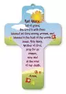 Wood Cross 7 1/4 inch/Hail Mary Prayer