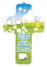 Wood Cross 7 1/4 inch/Sheep - Count Blessings