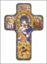 Wood Icon Cross 7 inch/Lady of Perpetual Help