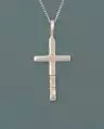 Silver Cross Inlaid with Mother of Pearl Pendant