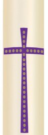 Candle Sticker - Purple Cross (Without Year)